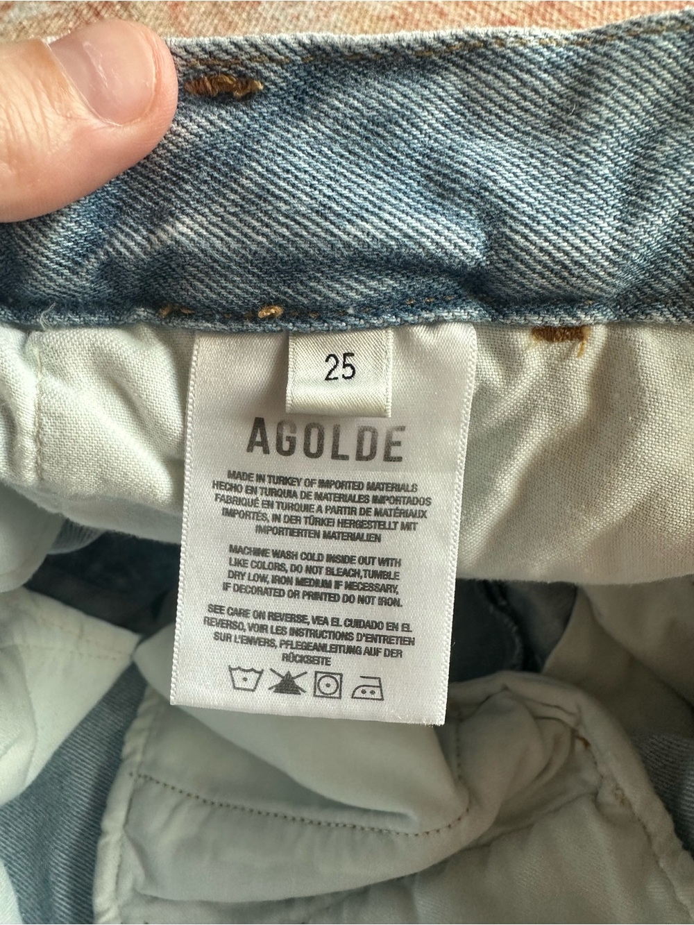 AGOLDE Becker Jean shorts size 25 Aritzia denim brand size 25 A9214-1141 preppy - Picture 5 of 9